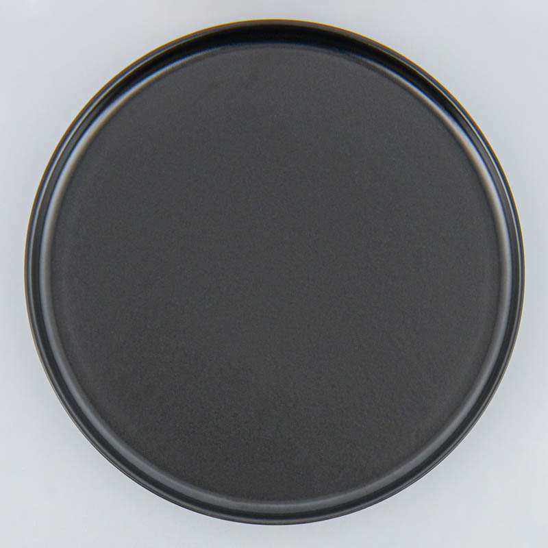 Assiette Plate Ronde Gourmet Noire Noir En Faience L Incroyable